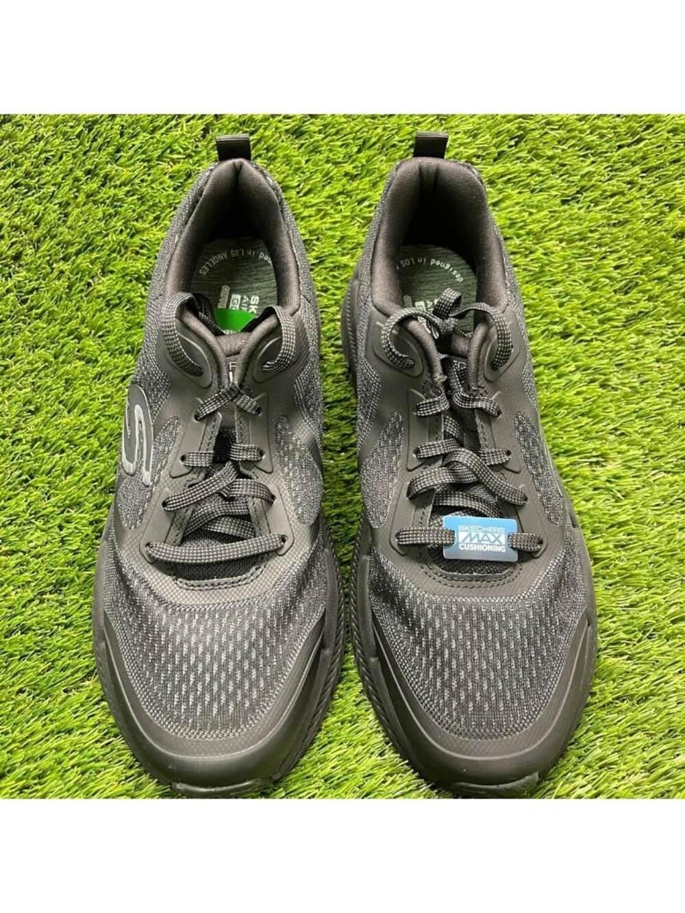 Skechers Max Cushioning Premier 2.0 Mens Size 9.5 Black Running Shoes Sneakers